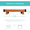 imageBest Choice Products 40in Portable Tabletop Air Hockey Arcade Table for Game Room w 100V Motor Electric Fan 2 Strikers 2 PucksLight Brown