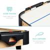 imageBest Choice Products 40in Portable Tabletop Air Hockey Arcade Table for Game Room w 100V Motor Electric Fan 2 Strikers 2 PucksNatural