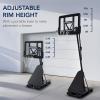 imageBest Choice Products 4410ft Adjustable Regulation Basketball Hoop Portable Goal wShatterproof Backboard Ball Return Base GelBlack