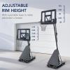 imageBest Choice Products 4410ft Adjustable Regulation Basketball Hoop Portable Goal wShatterproof Backboard Ball Return Base GelCharcoal