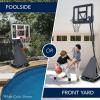 imageBest Choice Products 4410ft Adjustable Regulation Basketball Hoop Portable Goal wShatterproof Backboard Ball Return Base GelCharcoal