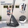 imageBest Choice Products 4410ft Adjustable Regulation Basketball Hoop Portable Goal wShatterproof Backboard Ball Return Base GelWhite