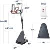 imageBest Choice Products 4410ft Adjustable Regulation Basketball Hoop Portable Goal wShatterproof Backboard Ball Return Base GelWhite