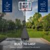 imageBest Choice Products 4410ft Adjustable Regulation Basketball Hoop Portable Goal wShatterproof Backboard Ball Return Base GelWhite