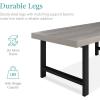 imageBest Choice Products 44in Modern Coffee Table Butcher Block Top Large Accent Table Rectangular Wood Industrial Rustic Coffee Table for Living Room w 2in Metal Legs 3in Tabletop  BrownGrey