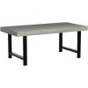 imageBest Choice Products 44in Modern Coffee Table Butcher Block Top Large Accent Table Rectangular Wood Industrial Rustic Coffee Table for Living Room w 2in Metal Legs 3in Tabletop  BrownGrey