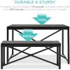 imageBest Choice Products 455in 3Piece Bench Style Dining Furniture Set 4Person SpaceSaving Dinette for Kitchen Dining Room w 2 Benches Table  BlackBlackBlackBlack