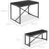 imageBest Choice Products 455in 3Piece Bench Style Dining Furniture Set 4Person SpaceSaving Dinette for Kitchen Dining Room w 2 Benches Table  BlackBlackBlackBlack