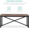 imageBest Choice Products 455in 3Piece Bench Style Dining Furniture Set 4Person SpaceSaving Dinette for Kitchen Dining Room w 2 Benches Table  BlackBlackBrownBlack