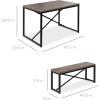 imageBest Choice Products 455in 3Piece Bench Style Dining Furniture Set 4Person SpaceSaving Dinette for Kitchen Dining Room w 2 Benches Table  BlackBlackBrownBlack