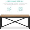 imageBest Choice Products 455in 3Piece Bench Style Dining Furniture Set 4Person SpaceSaving Dinette for Kitchen Dining Room w 2 Benches Table  BlackBlackLight BrownBlack