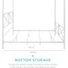 imageBest Choice Products 4Post Queen Size Modern Metal Canopy Bed wMattress Support Builtin Headboard Footboard Classic Customizable Design  WhiteWhite