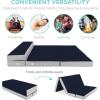 imageBest Choice Products 4in Portable QueenSize Mattress TriFold Mattress for Camping Guest Toddler Foam Plush wCarry Case  Midnight BlueMidnight Blue