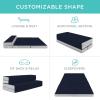 imageBest Choice Products 4in Portable QueenSize Mattress TriFold Mattress for Camping Guest Toddler Foam Plush wCarry Case  Midnight BlueMidnight Blue