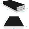 imageBest Choice Products 4in Portable QueenSize Mattress TriFold Mattress for Camping Guest Toddler Foam Plush wCarry Case  Midnight BlueOnyx Black