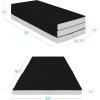 imageBest Choice Products 4in Portable QueenSize Mattress TriFold Mattress for Camping Guest Toddler Foam Plush wCarry Case  Midnight BlueOnyx Black