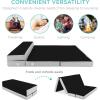 imageBest Choice Products 4in Portable QueenSize Mattress TriFold Mattress for Camping Guest Toddler Foam Plush wCarry Case  Midnight BlueOnyx Black