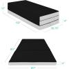 imageBest Choice Products 4in Portable QueenSize Mattress TriFold Mattress for Camping Guest Toddler Foam Plush wCarry Case  Midnight BlueOnyx Black