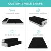 imageBest Choice Products 4in Portable QueenSize Mattress TriFold Mattress for Camping Guest Toddler Foam Plush wCarry Case  Midnight BlueOnyx Black