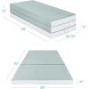imageBest Choice Products 4in Portable QueenSize Mattress TriFold Mattress for Camping Guest Toddler Foam Plush wCarry Case  Midnight BlueSeafoam