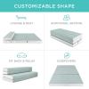 imageBest Choice Products 4in Portable QueenSize Mattress TriFold Mattress for Camping Guest Toddler Foam Plush wCarry Case  Midnight BlueSeafoam