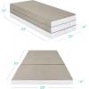imageBest Choice Products 4in Portable QueenSize Mattress TriFold Mattress for Camping Guest Toddler Foam Plush wCarry Case  Midnight BlueTaupe