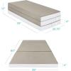 imageBest Choice Products 4in Portable QueenSize Mattress TriFold Mattress for Camping Guest Toddler Foam Plush wCarry Case  Midnight BlueTaupe