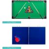 imageBest Choice Products 4in1 Multi Game Table Childrens Combination Arcade Set for Home Play Room Rec Room wPool Billiards Air Hockey Foosball and Table TennisDark Wood
