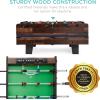 imageBest Choice Products 4in1 Multi Game Table Childrens Combination Arcade Set for Home Play Room Rec Room wPool Billiards Air Hockey Foosball and Table TennisDark Wood