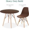 imageBest Choice Products 5Piece Dining Set Compact MidCentury Modern Table ampamp Chair Set for Home Apartment w 4 Chairs Plastic Seats Wooden Legs Metal Frame  BlueOakBrownOak