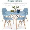 imageBest Choice Products 5Piece Dining Set Compact MidCentury Modern Table ampamp Chair Set for Home Apartment w 4 Chairs Plastic Seats Wooden Legs Metal Frame  BlueOakBlueOak