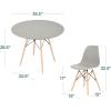 imageBest Choice Products 5Piece Dining Set Compact MidCentury Modern Table ampamp Chair Set for Home Apartment w 4 Chairs Plastic Seats Wooden Legs Metal Frame  BlueOakGrayOak