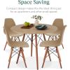 imageBest Choice Products 5Piece Dining Set Compact MidCentury Modern Table ampamp Chair Set for Home Apartment w 4 Chairs Plastic Seats Wooden Legs Metal Frame  BlueOakBeigeWalnut