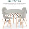 imageBest Choice Products 5Piece Dining Set Compact MidCentury Modern Table ampamp Chair Set for Home Apartment w 4 Chairs Plastic Seats Wooden Legs Metal Frame  BlueOakGrayOak