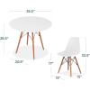 imageBest Choice Products 5Piece Dining Set Compact MidCentury Modern Table ampamp Chair Set for Home Apartment w 4 Chairs Plastic Seats Wooden Legs Metal Frame  BlueOakWhiteWalnut