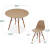 imageBest Choice Products 5Piece Dining Set Compact MidCentury Modern Table ampamp Chair Set for Home Apartment w 4 Chairs Plastic Seats Wooden Legs Metal Frame  BlueOakBeigeWalnut