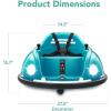 imageBest Choice Products 6V Electric Kids Ride On Bumpin Bumper Car 156 Years Old Parent Remote Control 360 Degree Spin Lights Sounds  RedBlue