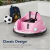 imageBest Choice Products 6V Electric Kids Ride On Bumpin Bumper Car 156 Years Old Parent Remote Control 360 Degree Spin Lights Sounds  RedBlue