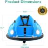 imageBest Choice Products 6V Electric Kids Ride On Bumpin Bumper Car 156 Years Old Parent Remote Control 360 Degree Spin Lights Sounds  RedLight Blue