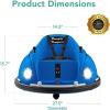 imageBest Choice Products 6V Electric Kids Ride On Bumpin Bumper Car 156 Years Old Parent Remote Control 360 Degree Spin Lights Sounds  RedNavy Blue