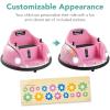 imageBest Choice Products 6V Electric Kids Ride On Bumpin Bumper Car 156 Years Old Parent Remote Control 360 Degree Spin Lights Sounds  RedPink