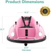 imageBest Choice Products 6V Electric Kids Ride On Bumpin Bumper Car 156 Years Old Parent Remote Control 360 Degree Spin Lights Sounds  RedPink