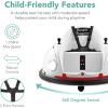 imageBest Choice Products 6V Electric Kids Ride On Bumpin Bumper Car 156 Years Old Parent Remote Control 360 Degree Spin Lights Sounds  RedWhite