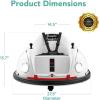 imageBest Choice Products 6V Electric Kids Ride On Bumpin Bumper Car 156 Years Old Parent Remote Control 360 Degree Spin Lights Sounds  RedWhite