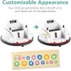 imageBest Choice Products 6V Electric Kids Ride On Bumpin Bumper Car 156 Years Old Parent Remote Control 360 Degree Spin Lights Sounds  RedWhite