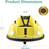 imageBest Choice Products 6V Electric Kids Ride On Bumpin Bumper Car 156 Years Old Parent Remote Control 360 Degree Spin Lights Sounds  RedYellow