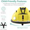 imageBest Choice Products 6V Electric Kids Ride On Bumpin Bumper Car 156 Years Old Parent Remote Control 360 Degree Spin Lights Sounds  RedYellow
