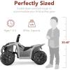 imageBest Choice Products 6V Kids Ride On Toy 4Wheeler Quad ATV Play Car w 18MPH Max Speed Treaded Tires Rubber Handles PushButton Accelerator  PurpleGray