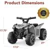imageBest Choice Products 6V Kids Ride On Toy 4Wheeler Quad ATV Play Car w 18MPH Max Speed Treaded Tires Rubber Handles PushButton Accelerator  PurpleGray