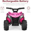 imageBest Choice Products 6V Kids Ride On Toy 4Wheeler Quad ATV Play Car w 18MPH Max Speed Treaded Tires Rubber Handles PushButton Accelerator  PurpleHot Pink
